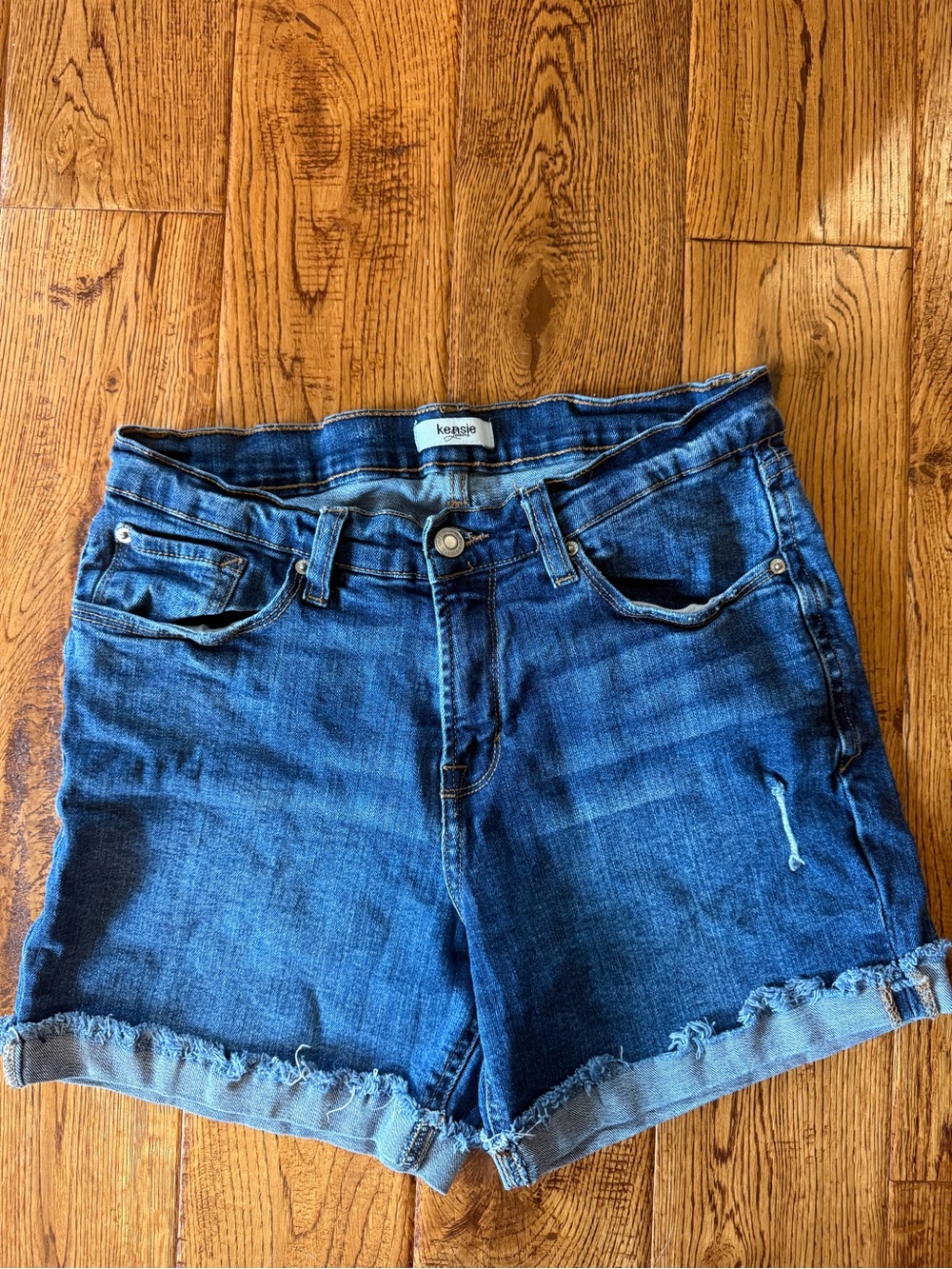 Kensie Dark Blue Denim Jean Shorts